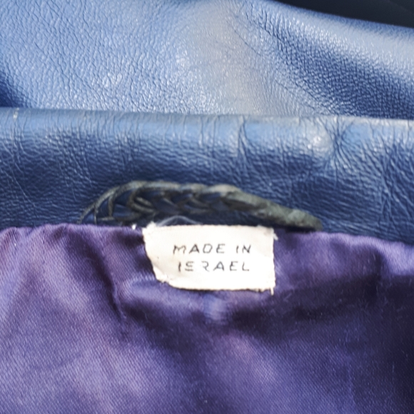 Vintage Double-breasted Leather Coat - Picture 14 of 16